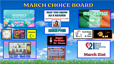  March Choice Board